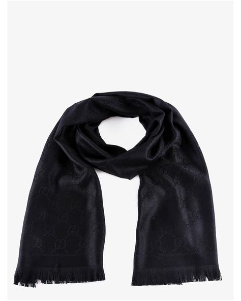 gucci black scarf|gucci wool scarf women's.